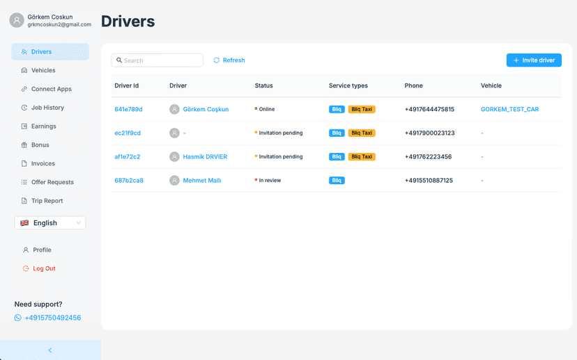 Fleet Management System screenshot