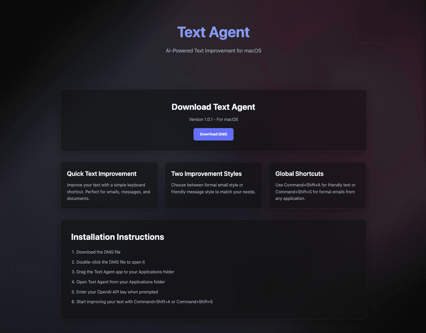 Text Agent screenshot